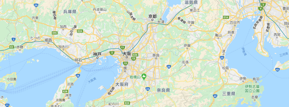 大阪府、兵庫県、京都府、和歌山県、奈良県、滋賀県の関西一円を中心に対応。